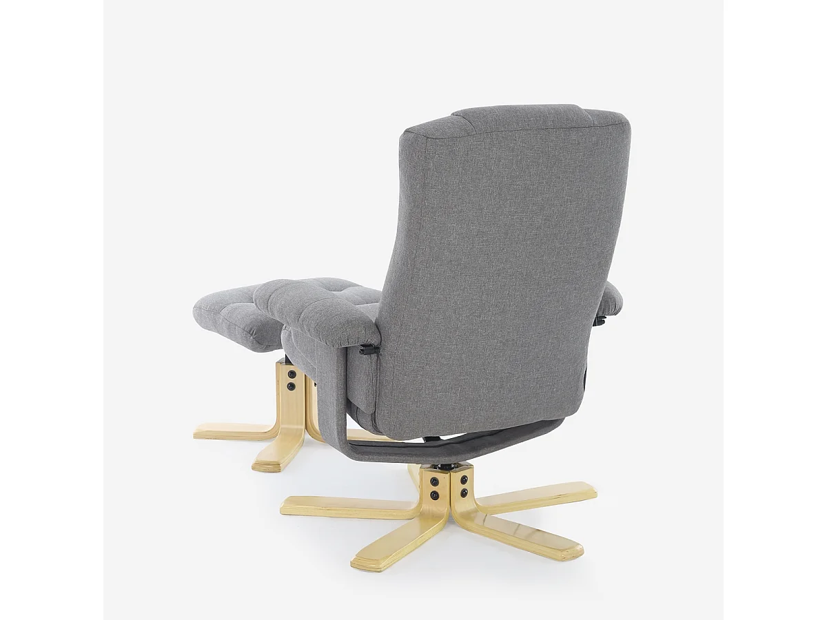 Fauteuil relax ergonomique massant chauffant avec repose-pieds Nairo