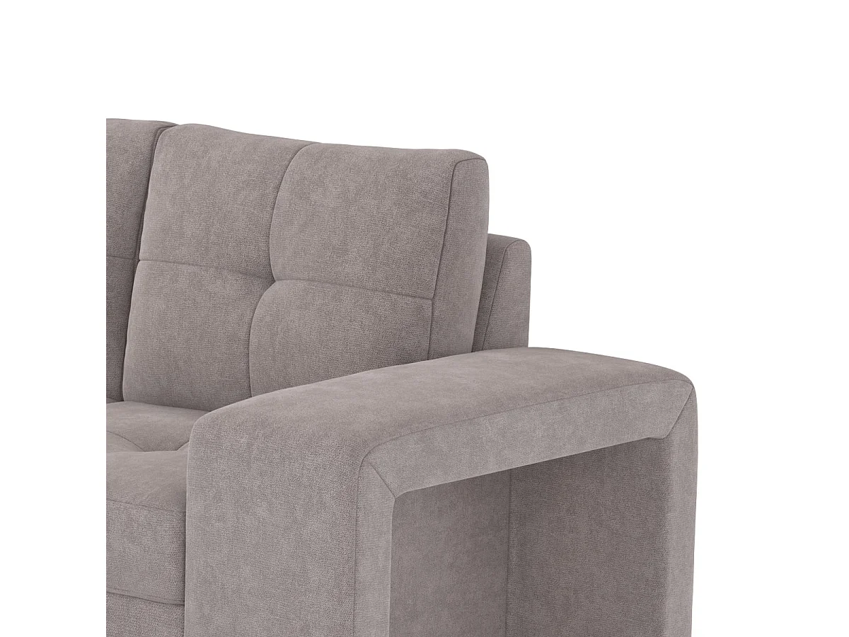3-Sitzer Schlafsofa mit linker Eckbox und Hocker Saro - Dunkel Grau