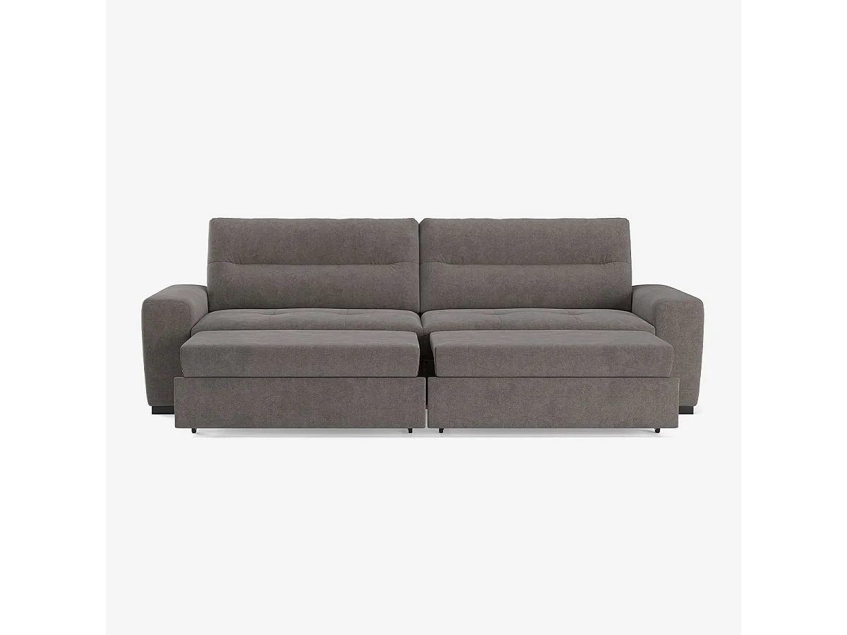 Ausziehbares modernes Schlafsofa 2-Sitzer 274x97cm Rali - Schwarz
