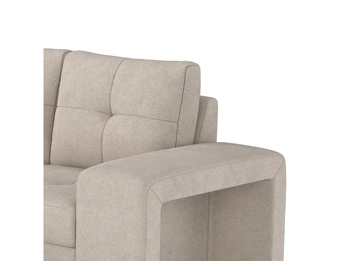 3-Sitzer Schlafsofa mit linker Eckbox und Hocker Saro - Grau