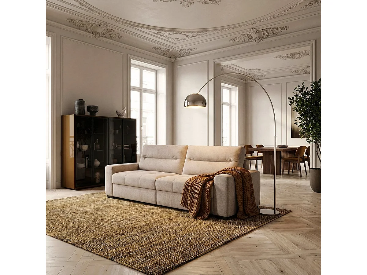 Ausziehbares modernes Schlafsofa 2-Sitzer 274x97cm Rali - Grau