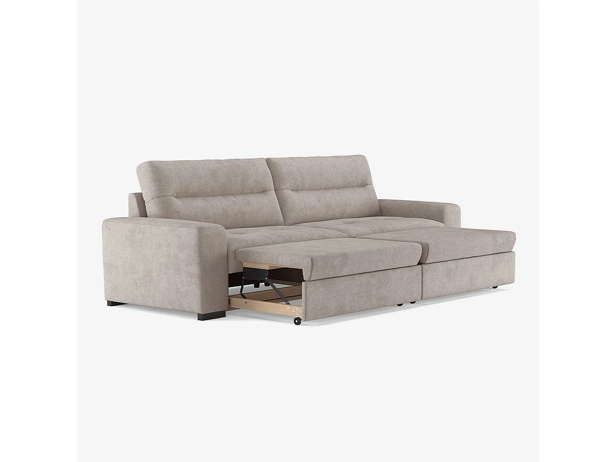 Ausziehbares modernes Schlafsofa 2-Sitzer 274x97cm Rali - Grau