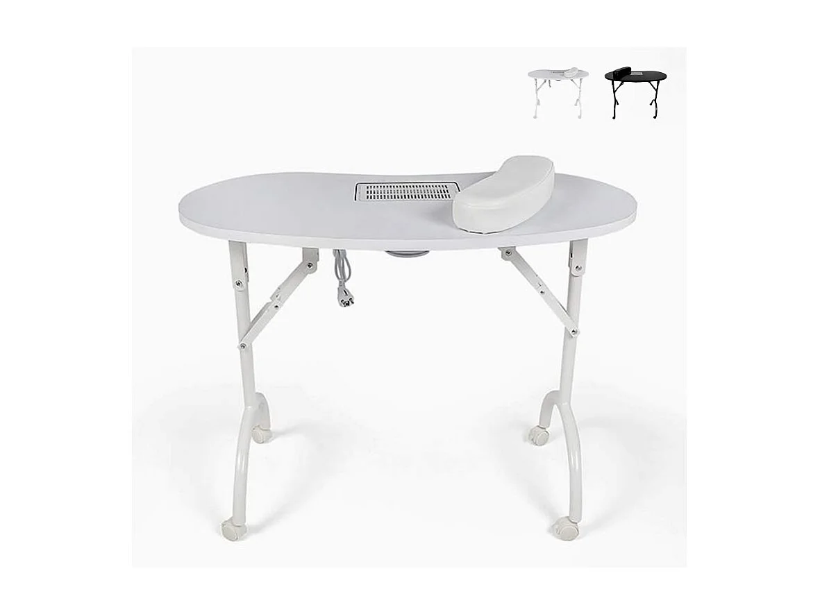 Tavolo portatile pieghevole per manicure e ricostruzione unghie Easynails - Bianco
