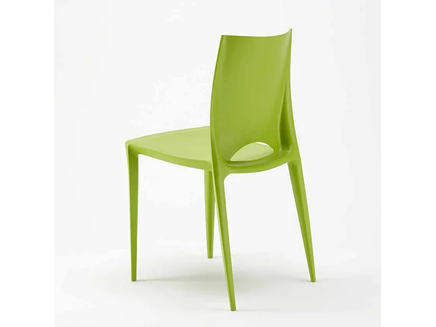 Sedia bar ristorante giardino esterno in polipropilene moderno Color - Verde 2