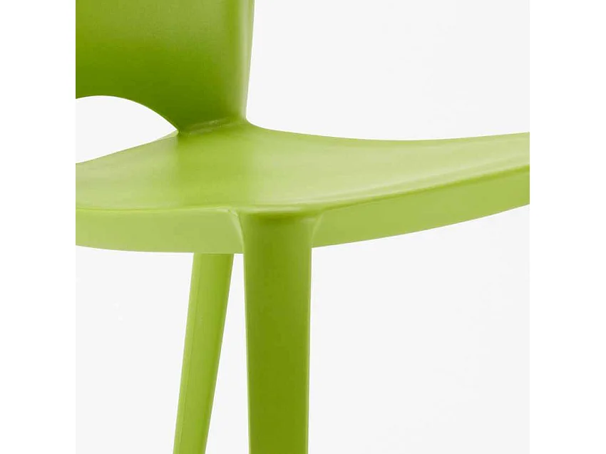 Sedia bar ristorante giardino esterno in polipropilene moderno Color - Verde 2