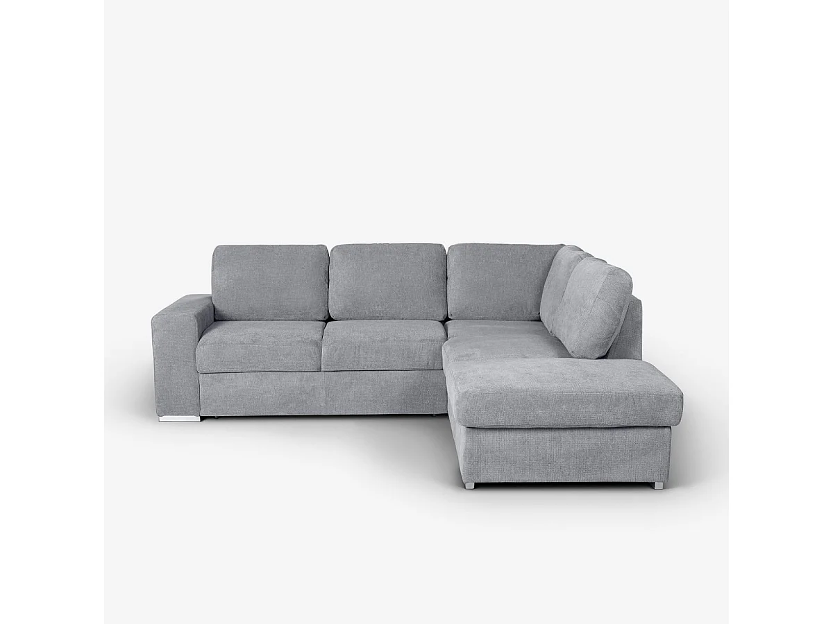 Schlafsofa 3-Sitzer mit rechter Chaiselongue und Stauraum Belka - Grau