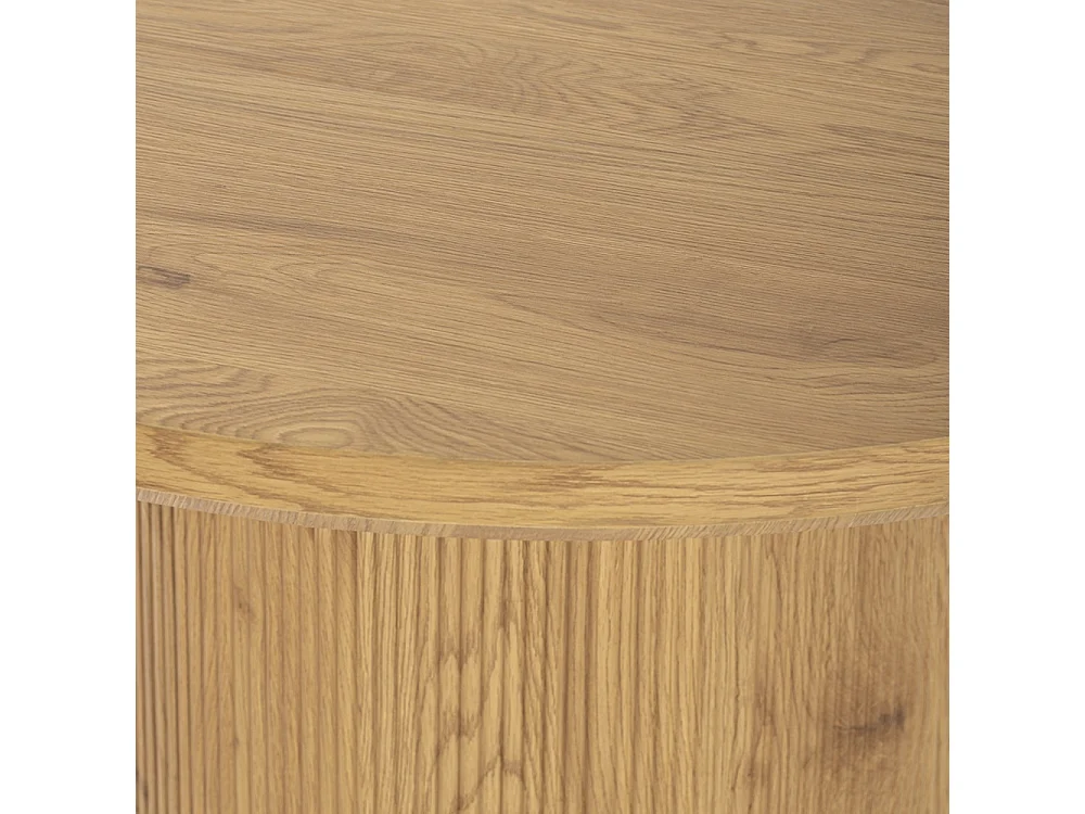 Table de salon cuisine ronde en bois 120cm pied central Bering