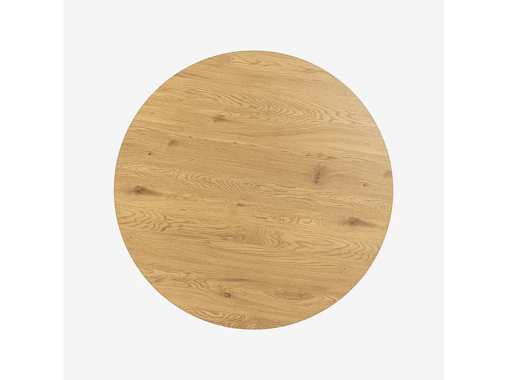 Table de salon cuisine ronde en bois 120cm pied central Bering