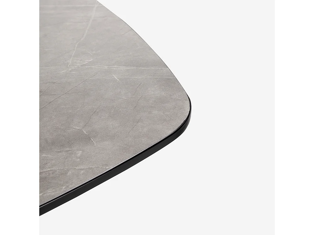 Mesa de comedor de 70x70cm para restaurante y cocina efecto mármol color negro Mikee+