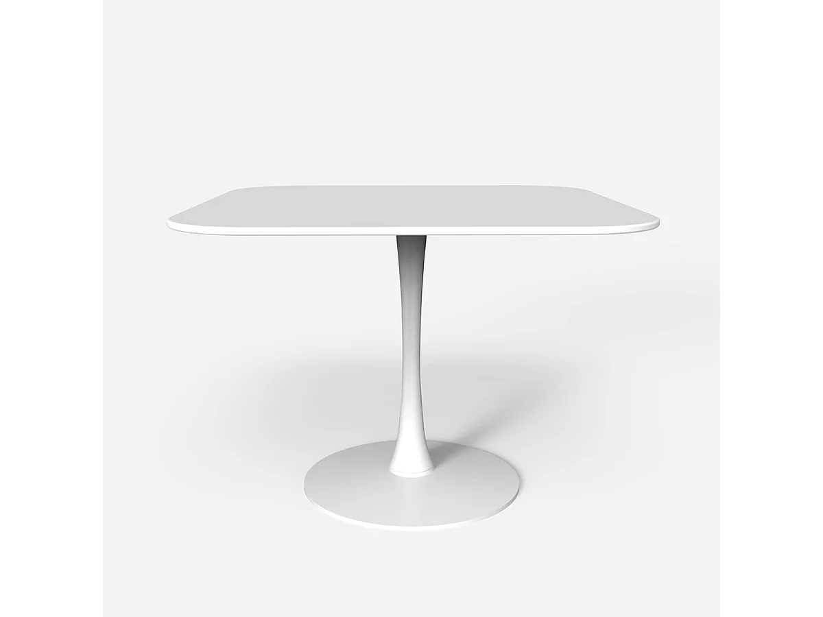 Table carrée style Goblet bar cuisine salle à manger design scandinave lillium 80 - Blanc