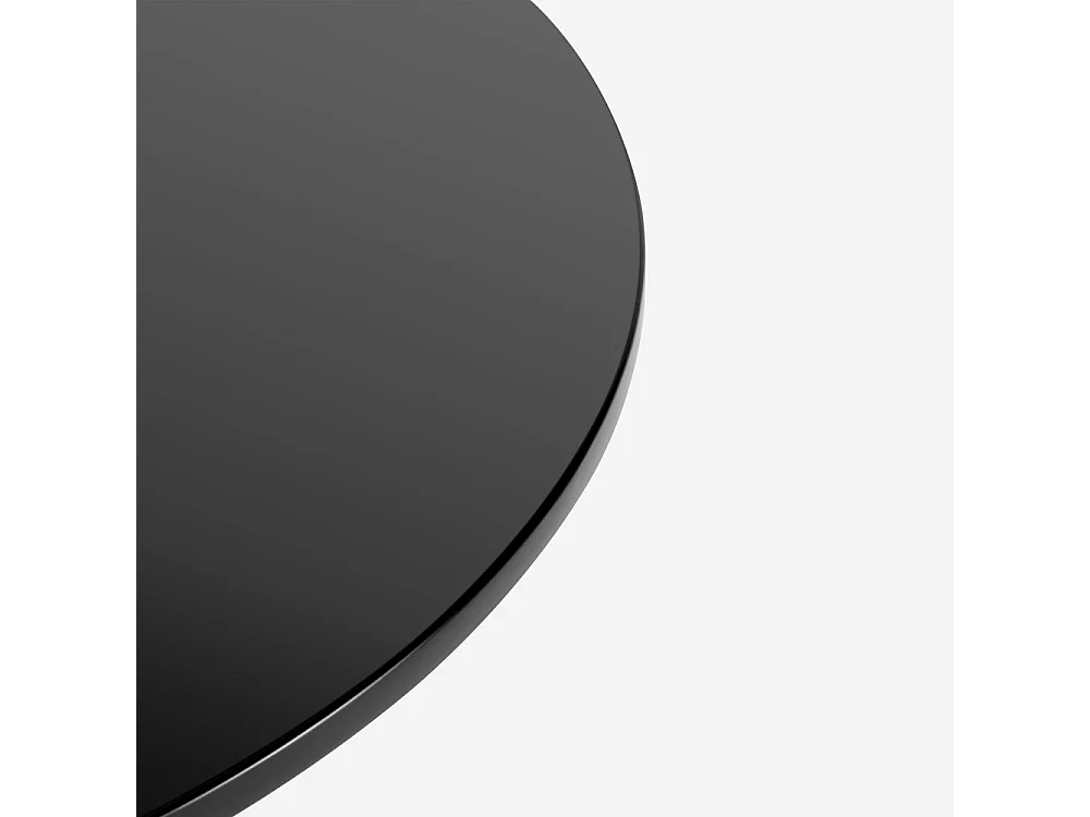 Mesa alta redonda de bar 70x105 cm color negro con gancho para colgar bolso Engys+