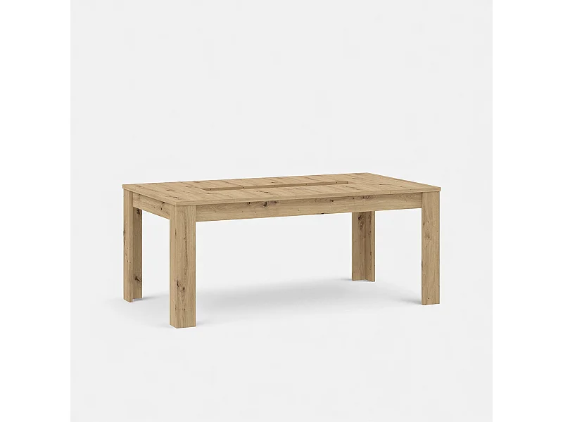 Mesa rectangular de roble 180 cm con botellero Polypody