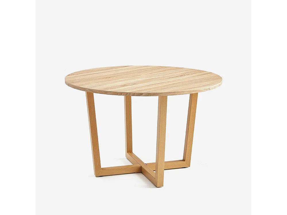 Tavolo rotondo da pranzo cucina in legno design moderno 120cm Zira