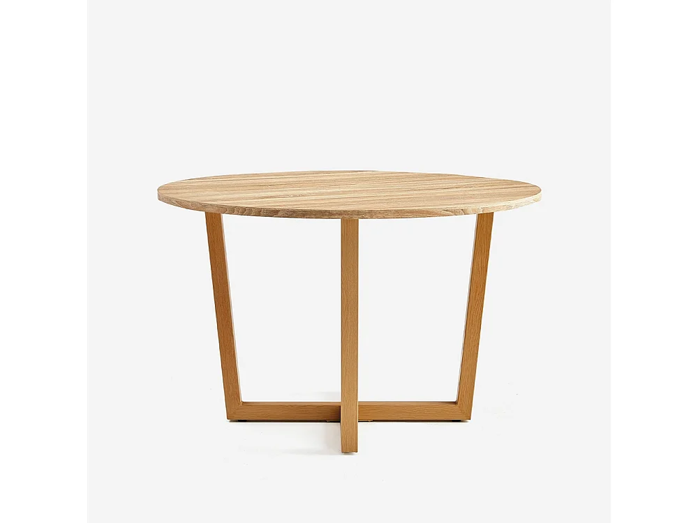 Tavolo rotondo da pranzo cucina in legno design moderno 120cm Zira