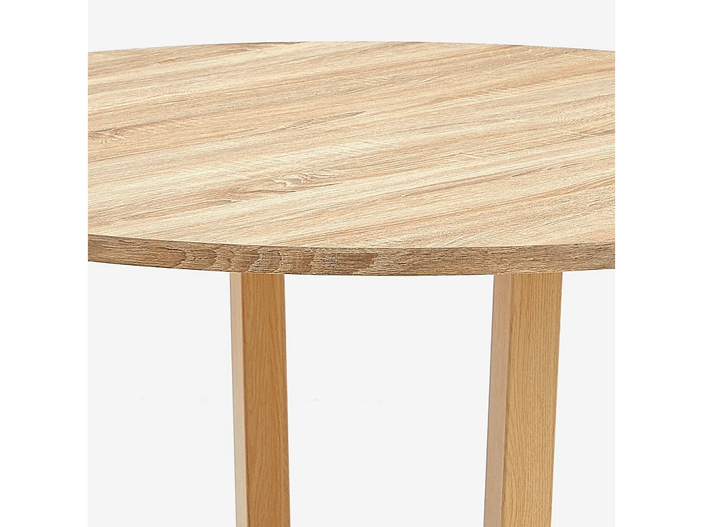 Tavolo rotondo da pranzo cucina in legno design moderno 120cm Zira