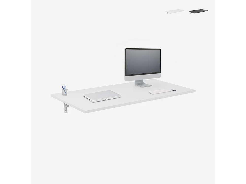 Mesa abatible de pared cocina escritorio plegable 120x60cm Jeremy - Blanco