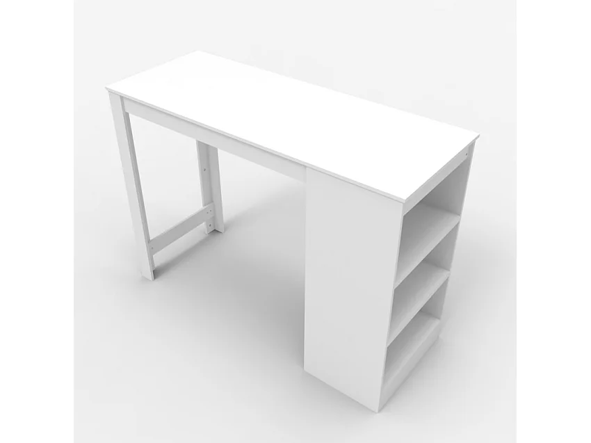 Tavolo alto sgabelli bar penisola cucina h103cm ripiani laterali Petra