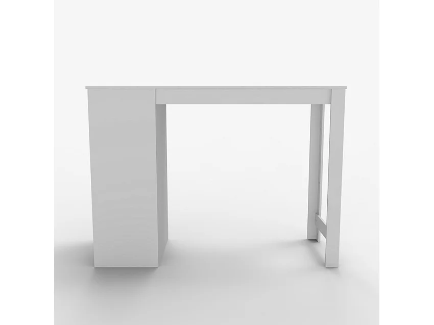 Tavolo alto sgabelli bar penisola cucina h103cm ripiani laterali Petra