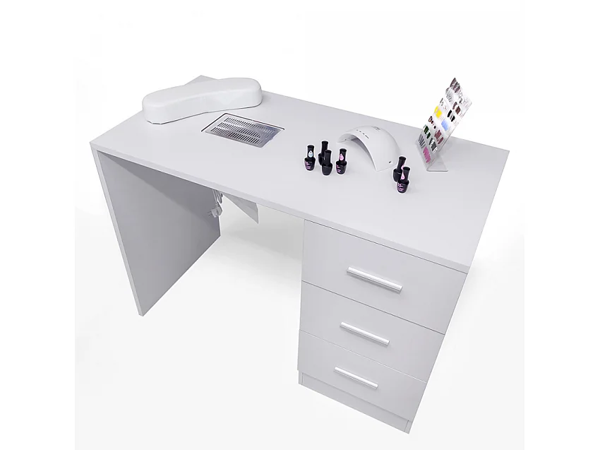 Tavolo per manicure e ricostruzione unghie con aspiratore e cassetti Floral