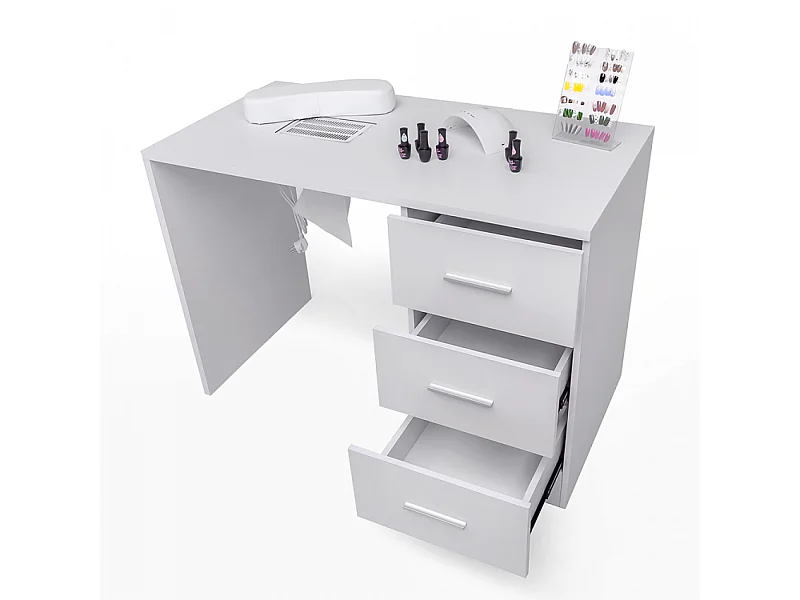 Tavolo per manicure e ricostruzione unghie con aspiratore e cassetti Floral