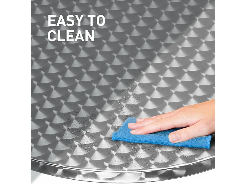 Mesa con tablero plegable redonda de 70cm de acero para bar bistró al aire libre Skladan