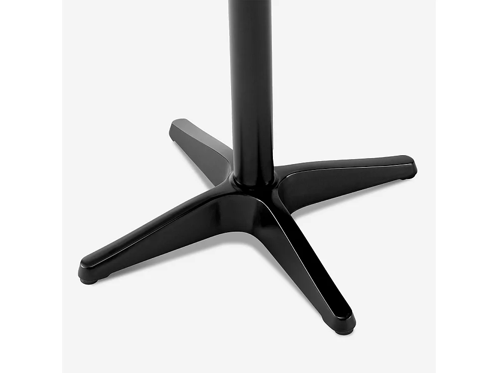 Mesa alta de 105 cm negra para bar y cafetería con gancho para colgar bolsos Jotor+