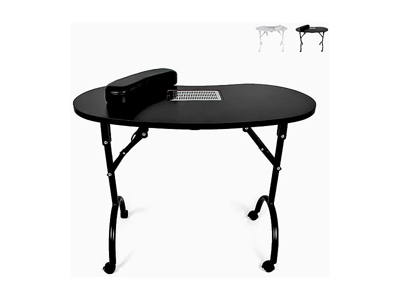 Tavolo portatile pieghevole per manicure e ricostruzione unghie Easynails - Nero