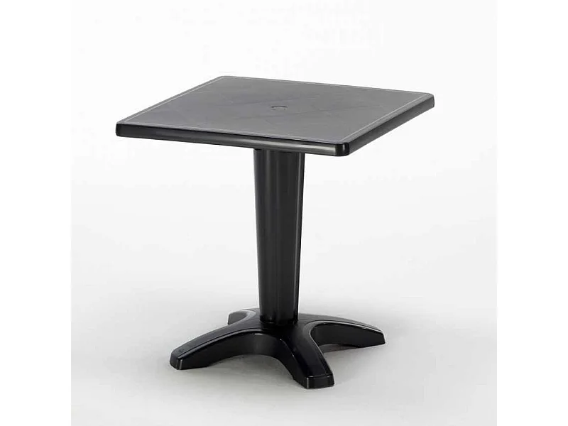 Tavolino Grand Soleil Zavor quadrato polipropilene bar esterno 70x70 - Nero