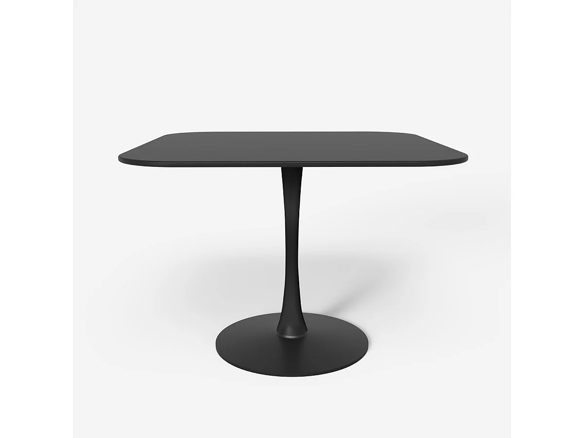 table carrée de salle à manger cuisine bar style Goblet lillium 100 - Noir