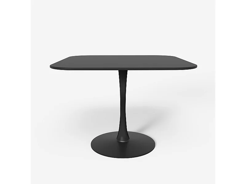 Tavolo quadrato stile Goblet bordi arrotondati sala da pranzo cucina bar Lillium 100 - Nero