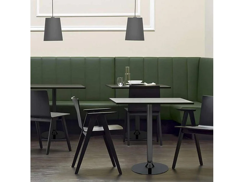Table de bar cuisine et salon intérieur pied en acier 70x70 Bistrot