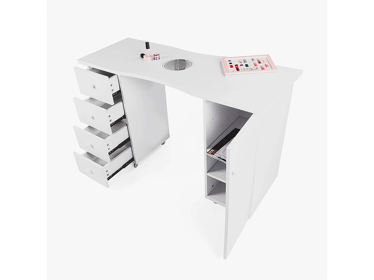 Table de manucure et reconstruction des ongles avec aspirateur et tiroir Tone