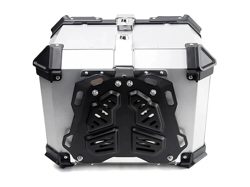 55-Liter-Universal-Motorrad-Heckkoffer Maverick L - Schwarz - Silver