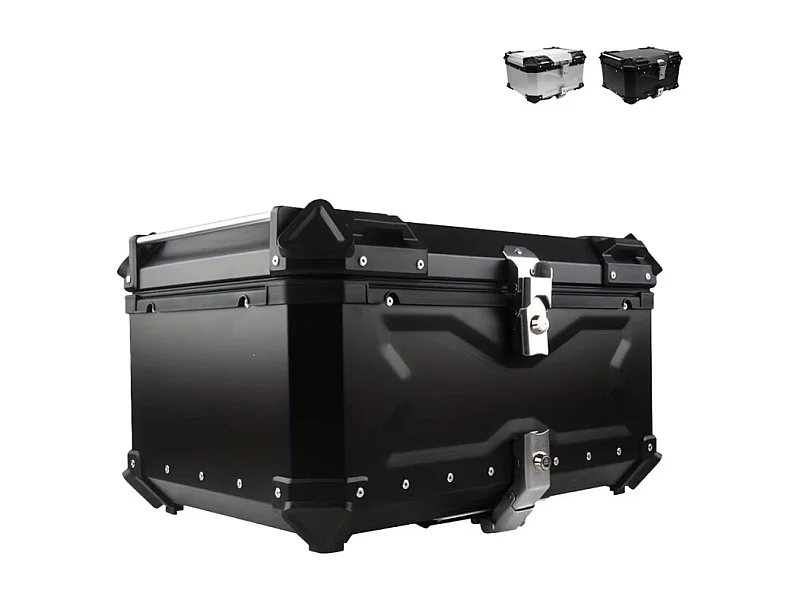 HeckKoffer für Motorroller 80 Liter Universal Zwei Helme Maverick XXL - Schwarz