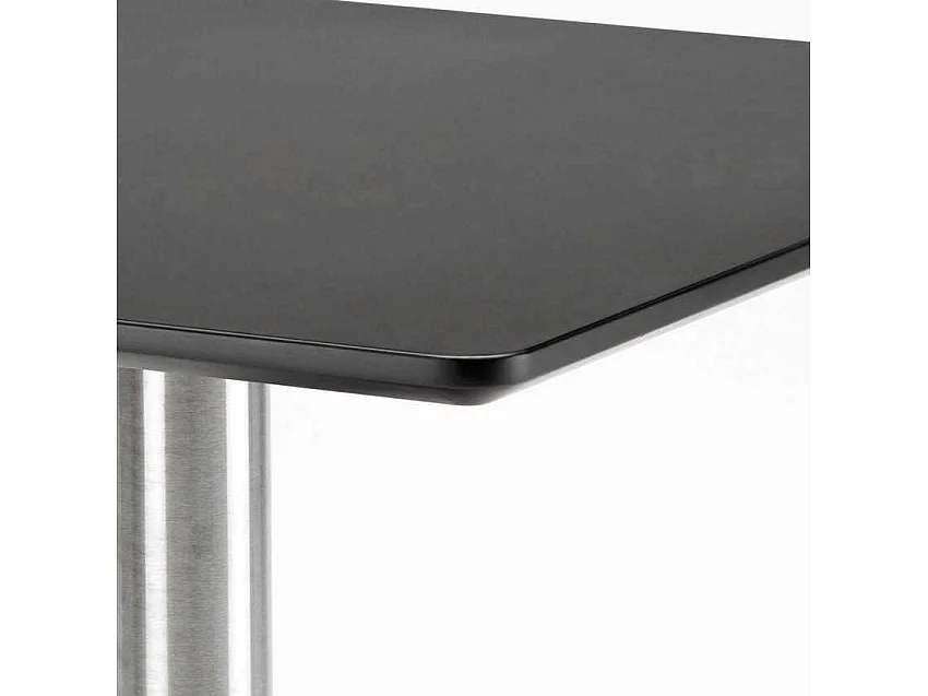Tavolino quadrato per bar ristoranti hotel 70x70 Horeca - Nero - Silver