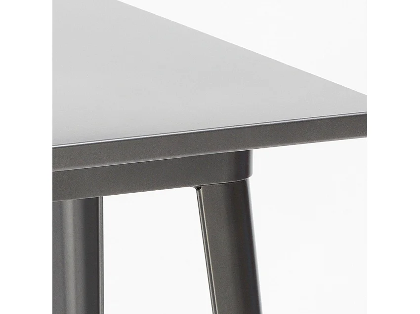 mesa alta para taburetes acero metal industrial 60x60 nut - Gris