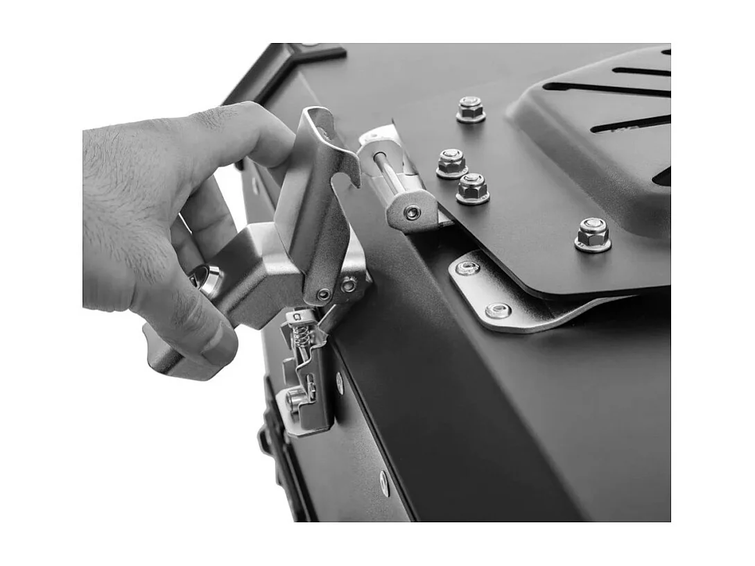 Universeller Motorroller Topcase 65 Liter für zwei Helme Maverick XL - Silver