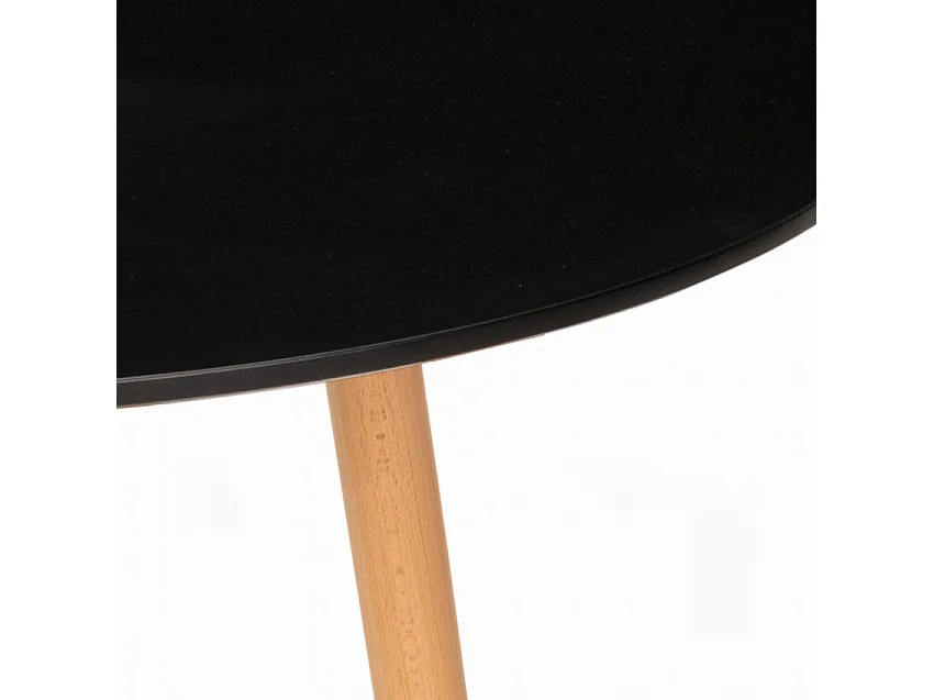 Tavolo rotondo in legno design wooden 100cm cucina bar ristorante Moss - Nero