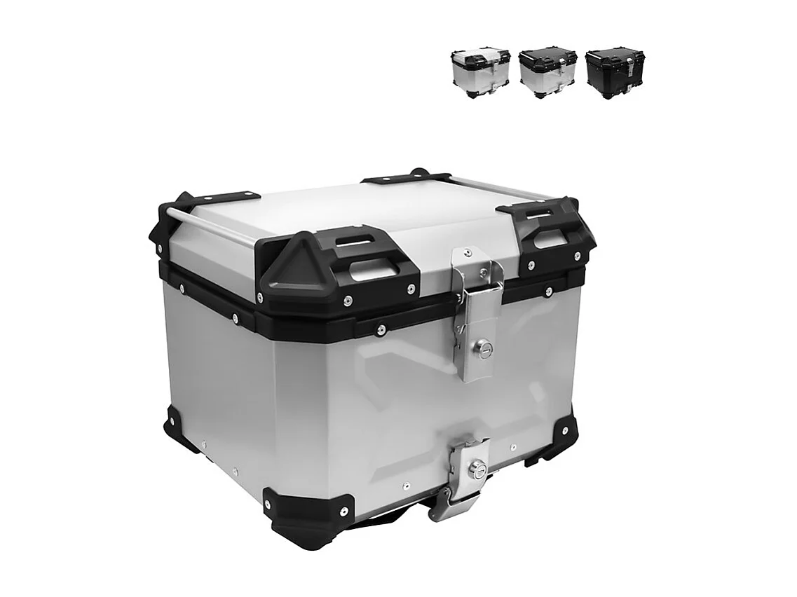 55-Liter-Universal-Motorrad-Heckkoffer Maverick L - Silver