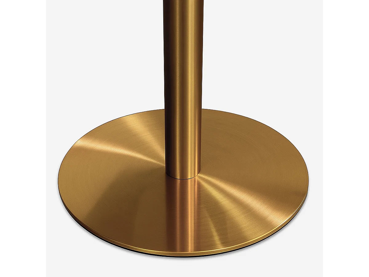 Table Goblet ronde 80cm effet marbre doré style classique Monika