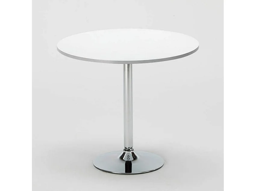 Tavolino bar rotondo quadrato nero bianco 70x70 Bistrot