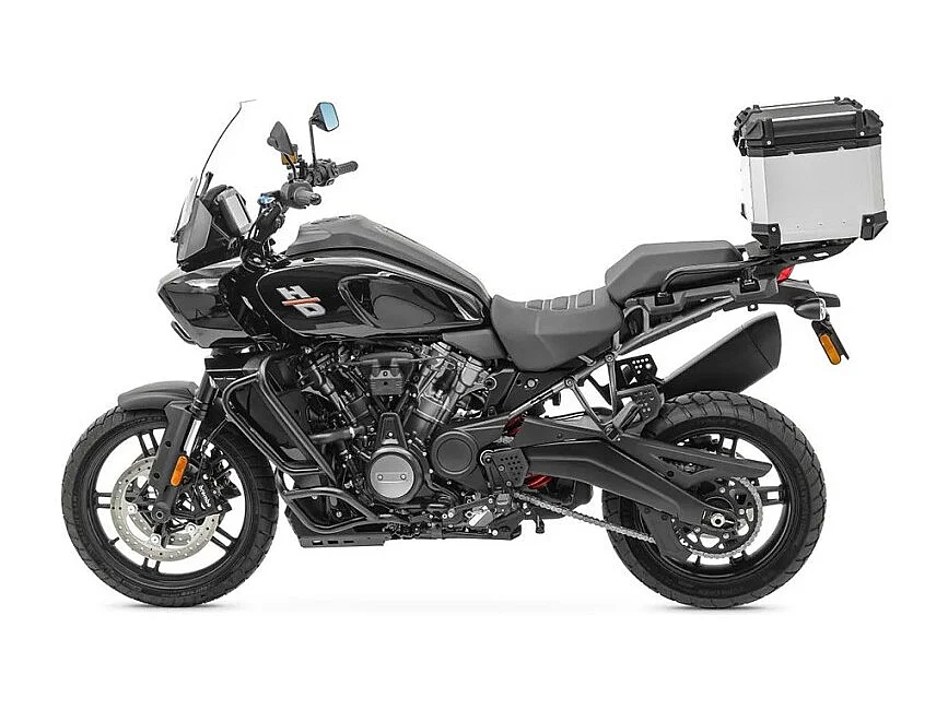 Universeller Motorroller Topcase 65 Liter für zwei Helme Maverick XL - Schwarz - Silver