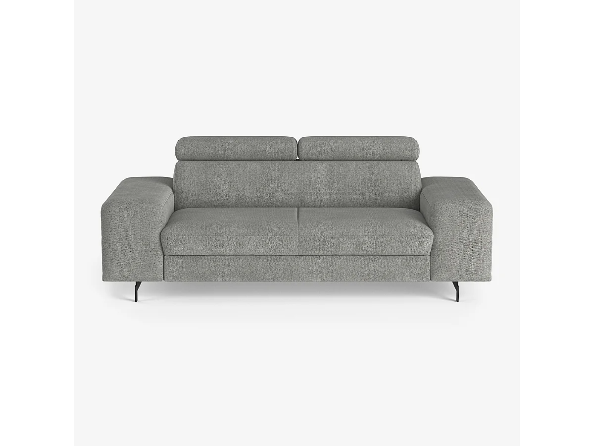 Divano 3 posti design moderno con poggiatesta regolabile Rouna - Beige