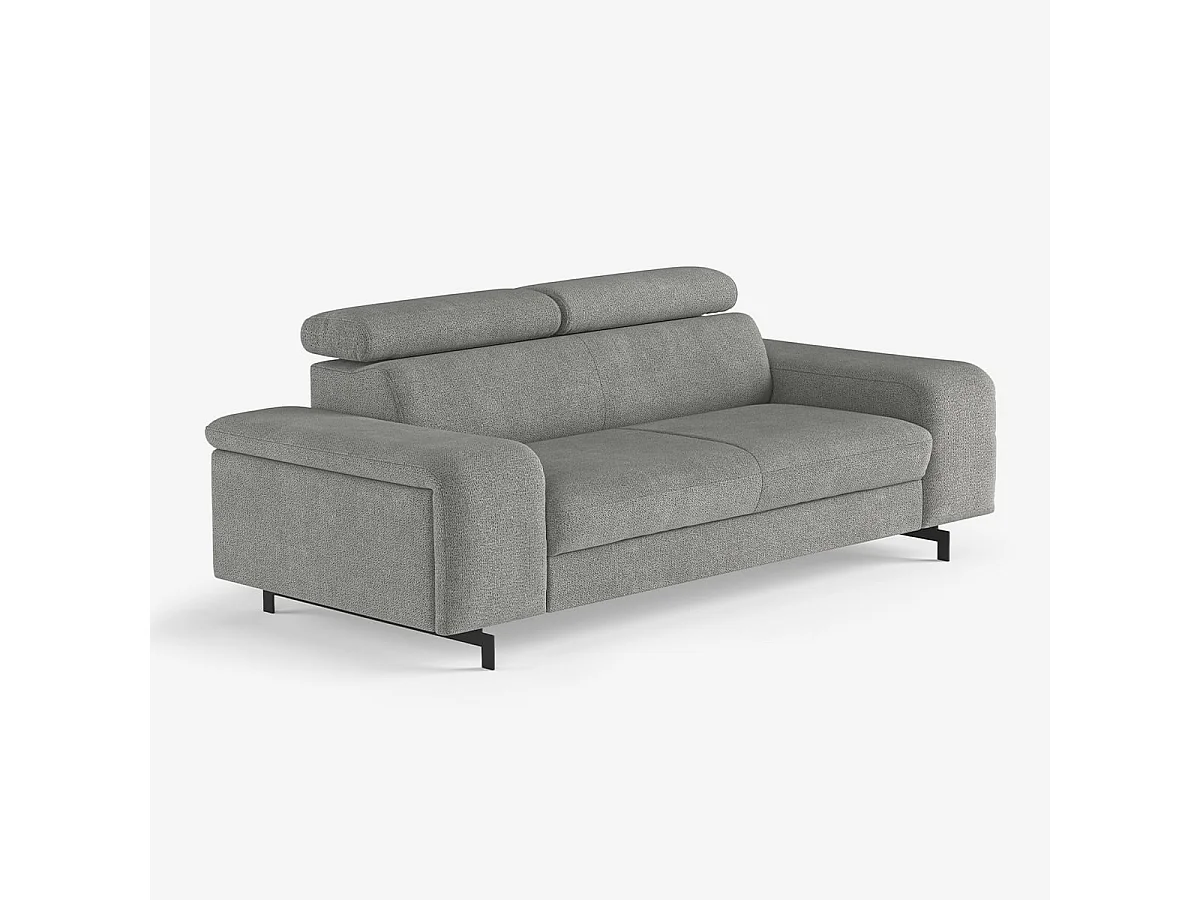 Sofá de 3 plazas diseño moderno con reposacabezas ajustable Rouna - Beige