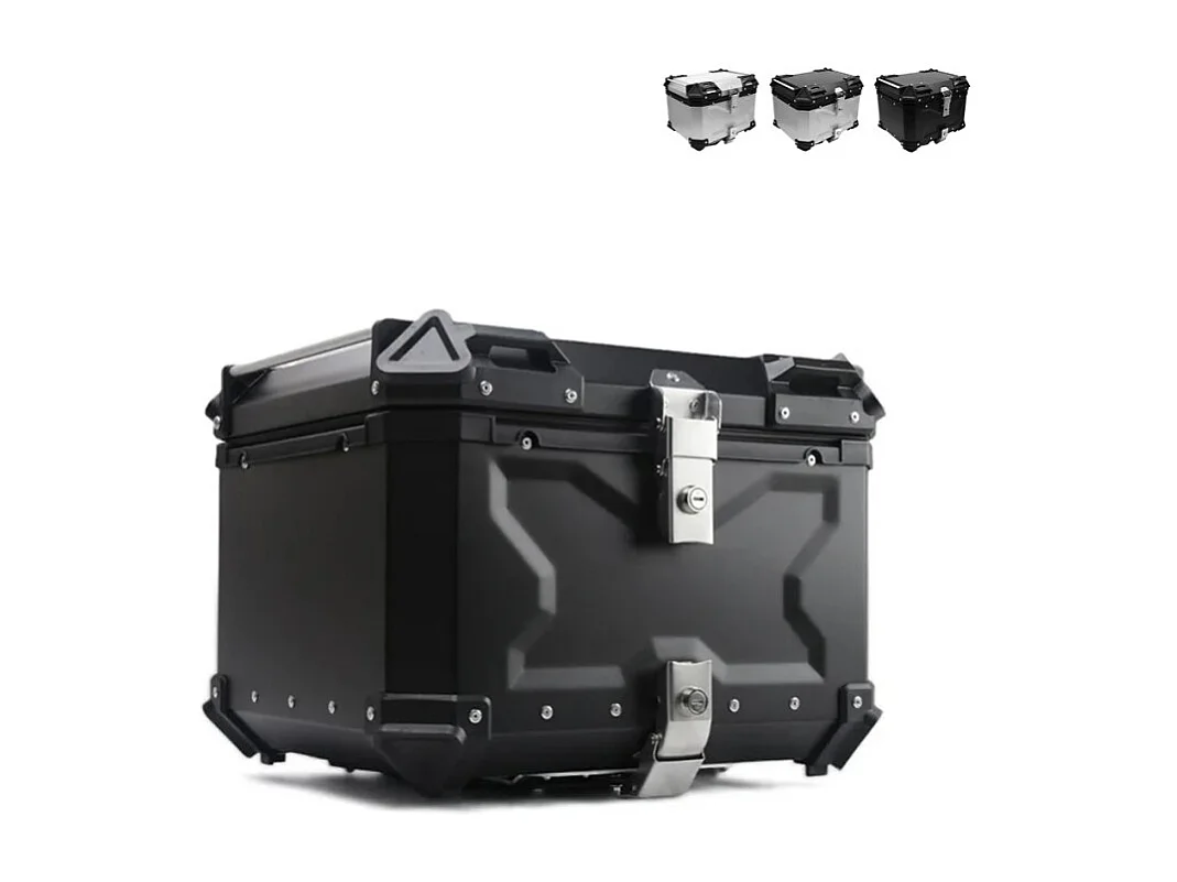 Topcase motorrad 46 liter aluminium hinten universal Maverick M - Schwarz