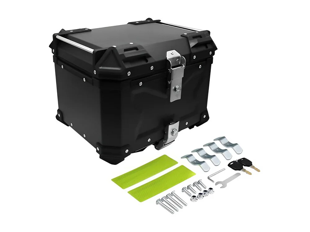 Topcase motorrad 46 liter aluminium hinten universal Maverick M - Schwarz