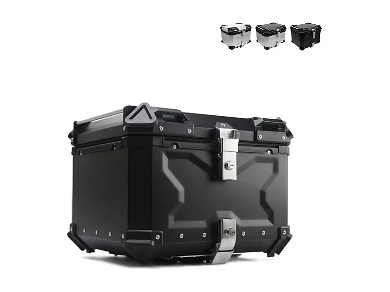 Topcase motorrad 46 liter aluminium hinten universal Maverick M - Schwarz