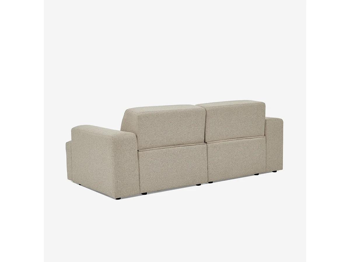 Divano 2 posti in tessuto design moderno 202x100x76cm Acamar - Beige