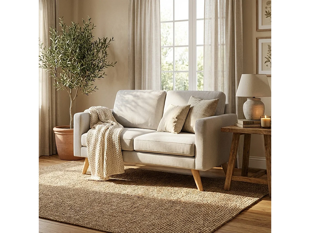 Sofa Design modern skandinavisch 2-Sitzer Marek - Beige