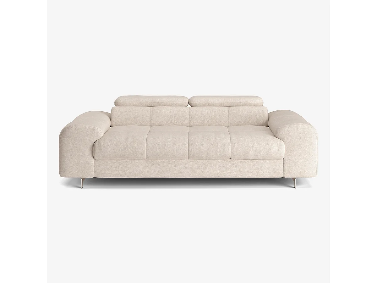 Divano 3 posti di design moderno con poggiatesta regolabile Felon - Beige